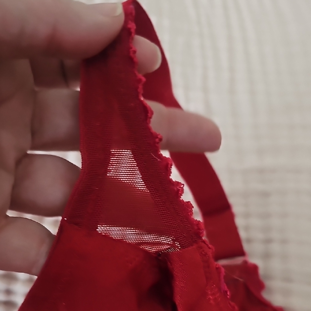 Ruby Ribbon Red Satin Camisole - Picture 4 of 9